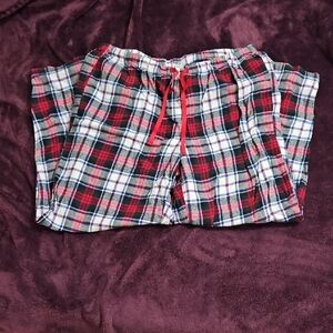 Plaid Lounge Pants with Red Accents